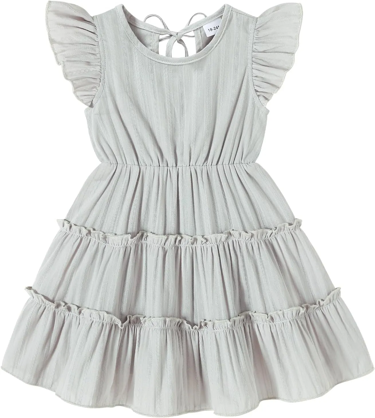 YOUNGER TREE Toddler Dress Baby Girl Summer Clothes Ruffle Sleeve Smock Beach Boho Dresses Sundress