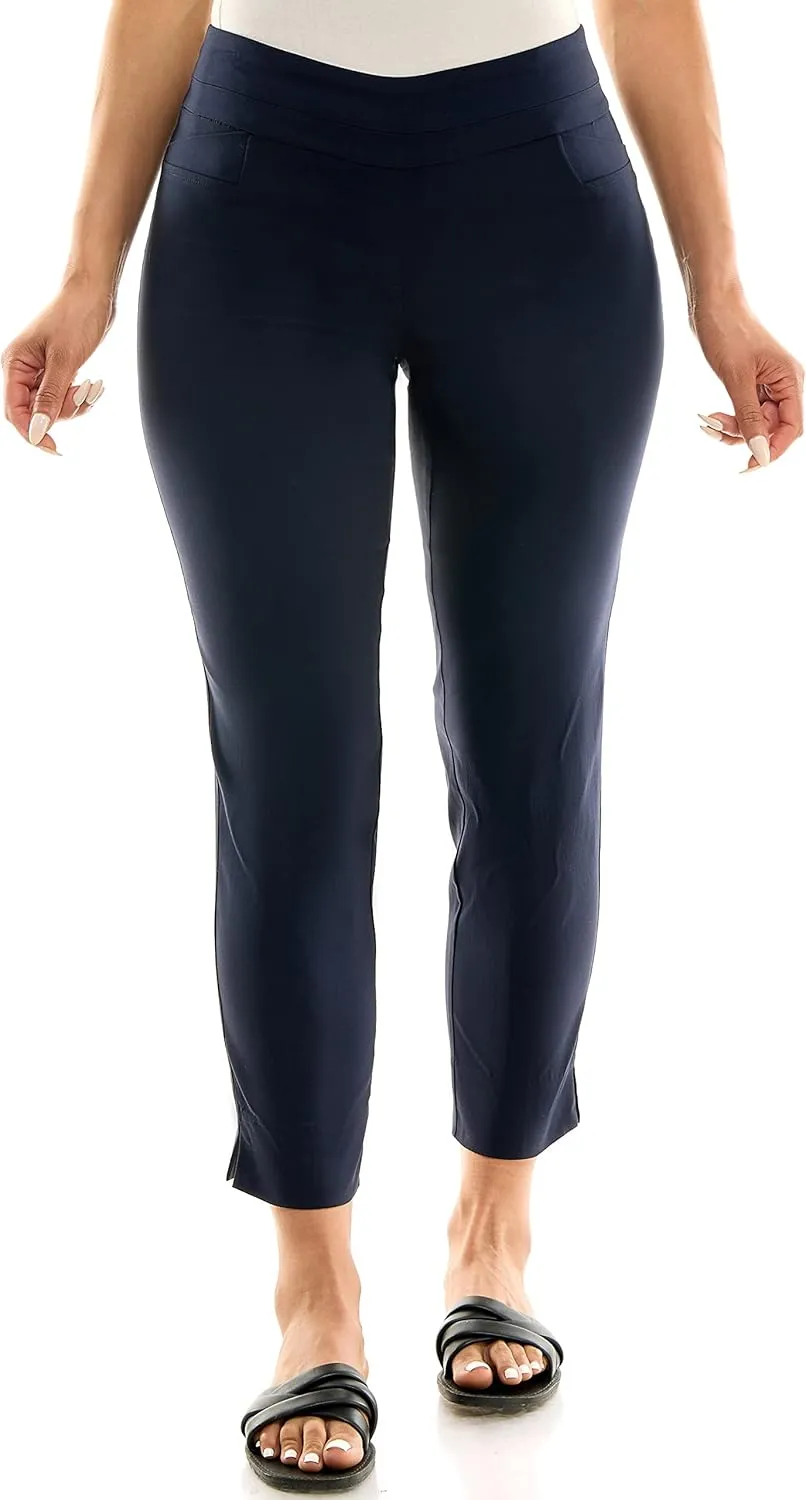 Zac & Rachel Women's Petite Pull-on Ankle Length Pants with Millennium Fabric