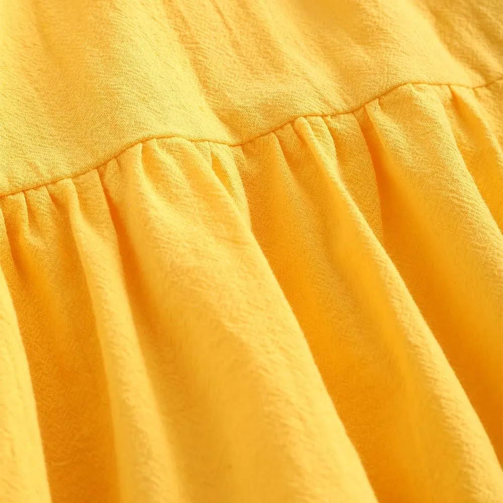 ZAFUL Women's Casual V Neck Summer Mini Dress Spaghetti Strap A-Line Short Dresses Backless Solid Color Sundress