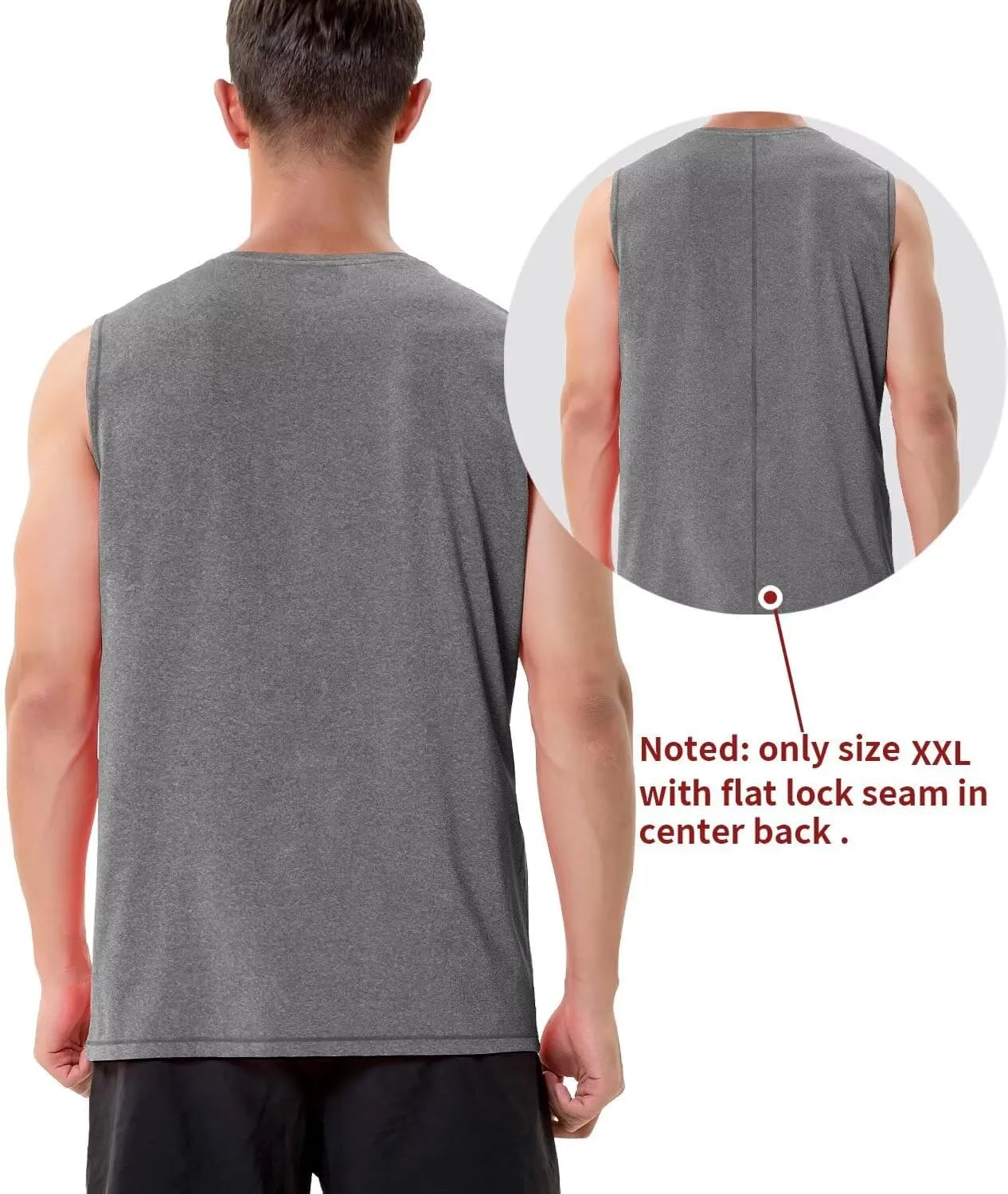 Zengjo Mens Tank Tops Workout Quick Dry Sleeveless Shirts for Gym Running Athletic Loose Muscle Tanks