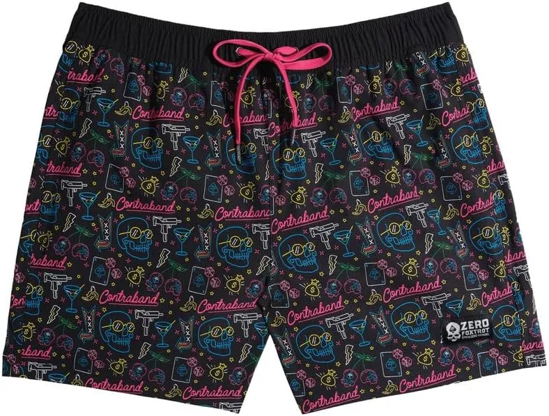 Zero Foxtrot Mens Swimwear, Swim Trunks and Board Shorts, Fast Drying, UPF 50  | 5 and 7 Inch Inseam, SM  XXL