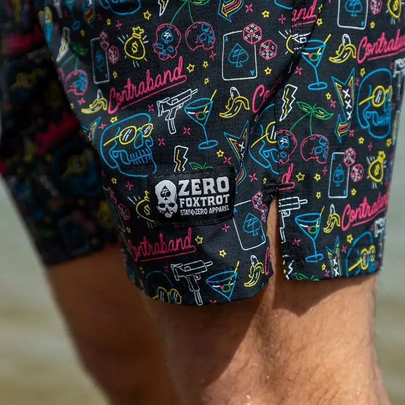 Zero Foxtrot Mens Swimwear, Swim Trunks and Board Shorts, Fast Drying, UPF 50  | 5 and 7 Inch Inseam, SM  XXL